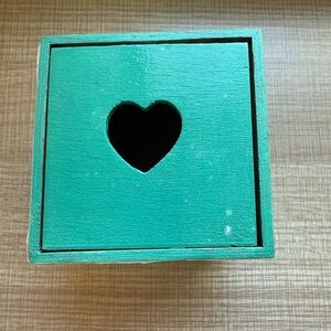 Green Heart Makeup Organizer with Textured Finish - set of 2 boxes